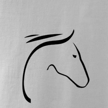 Kůň - hlava silueta - Unisex triko na vodu