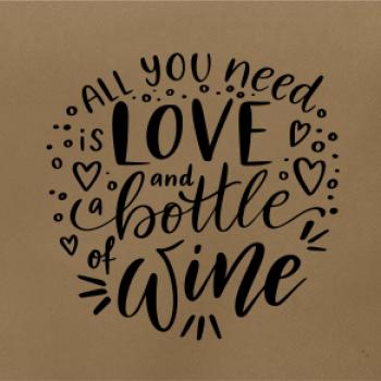 All you need is love and bottle of wine - Zástěra na vaření