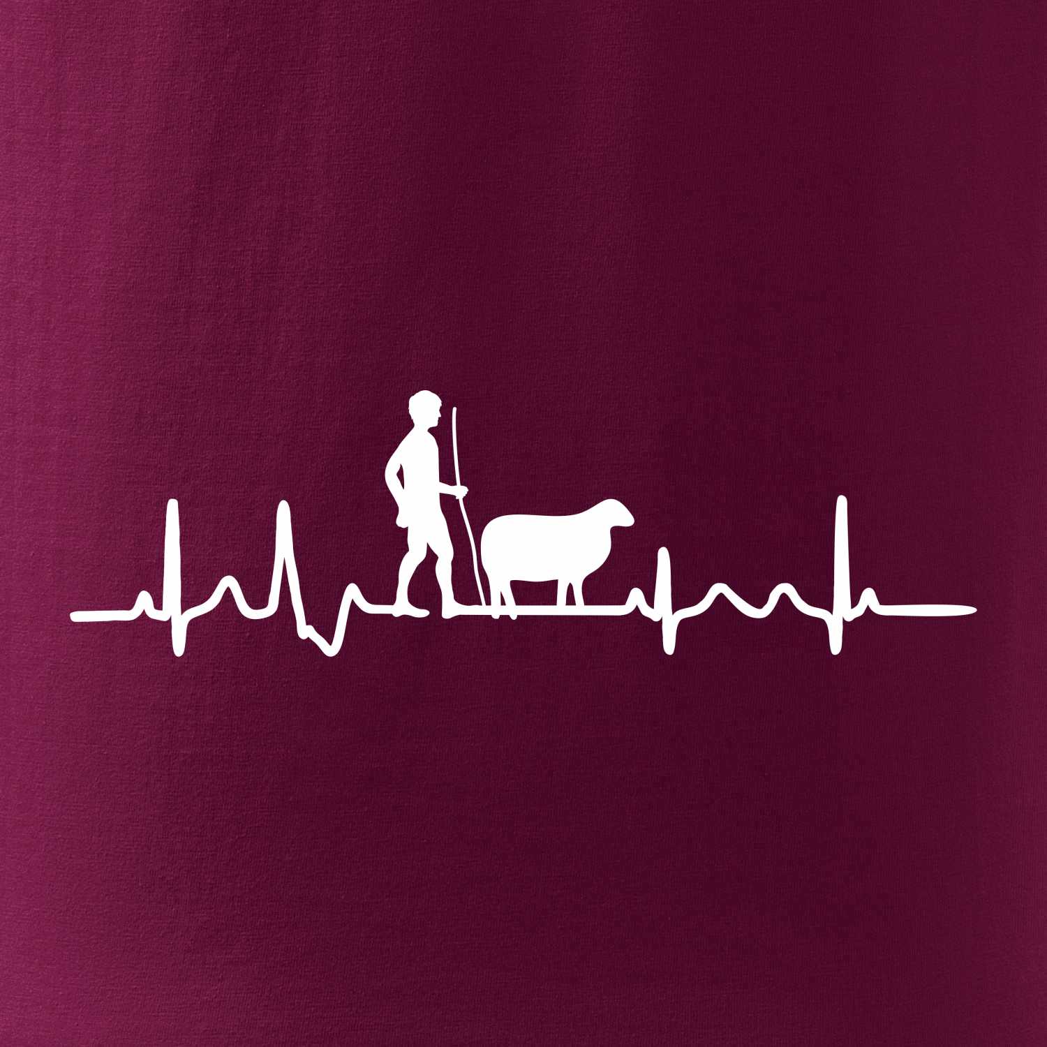 Ekg pastevec ovcí - Volné triko city - MyShirt.cz