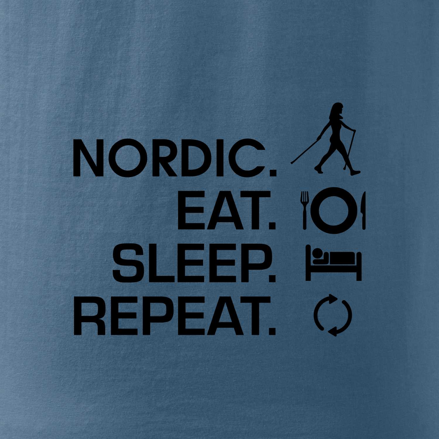 Nordic walking eat sleep - Triko dětské basic