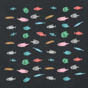 Triko plné ryb - Zástěra Vintage